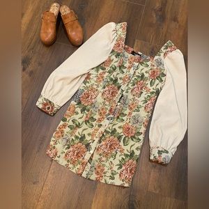 Vintage Floral Mini Dress